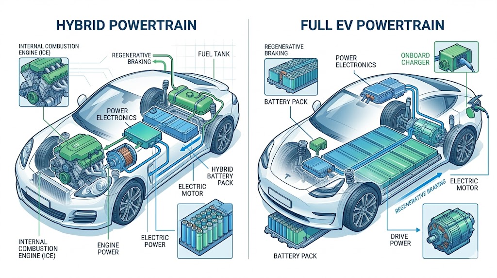 EV vs Hybrid: The Technology Differences That Actually Affect Your Daily Life