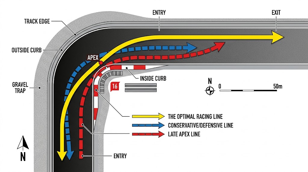 Racing Line Physics: Why the Ideal Line Is Faster and How to Actually Use It